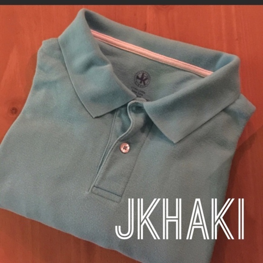 JKhaki, XL, Aqua Boys Polo